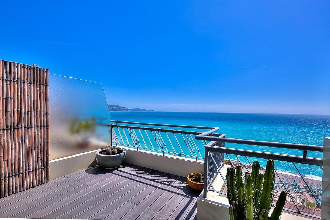 Appartamento Le Florentina, Dernier Etage Avec Terrasse, Vue Sur La Baie Des Anges Nizza Esterno foto