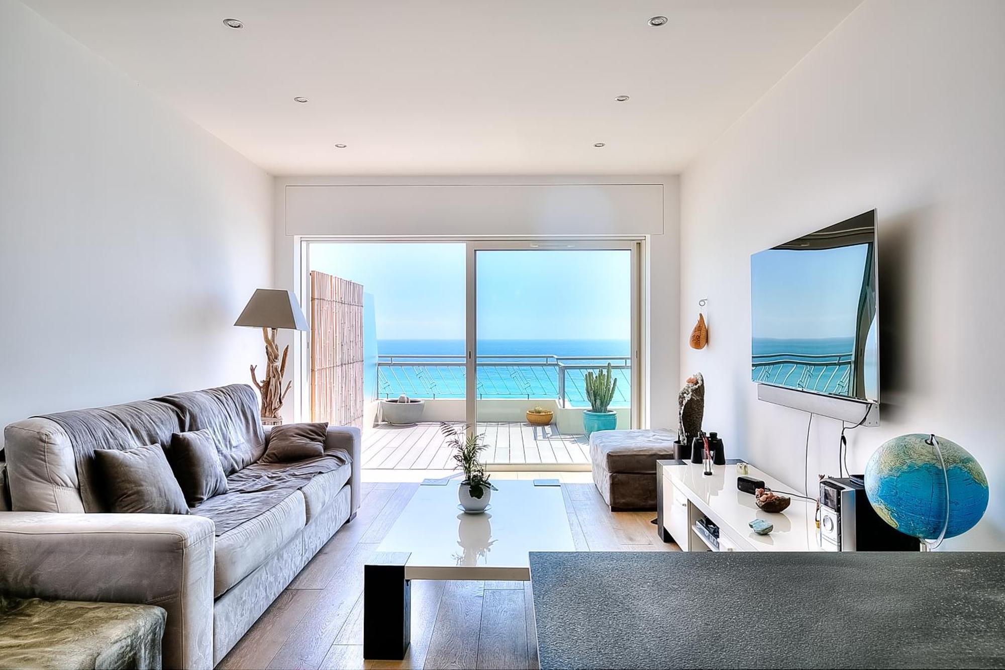 Appartamento Le Florentina, Dernier Etage Avec Terrasse, Vue Sur La Baie Des Anges Nizza Esterno foto